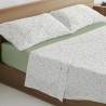 Juego de Sábanas Zori Verde Estela 100% Algodón