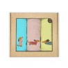 Paños de Cocina Perritos Algodón 50x50 Pack 3