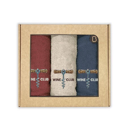 Paños de Cocina Sacacorchos Algodón 50x50 Pack 3