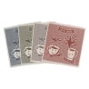 Paños de Cocina Jacquard Rizo Tazas Algodón 50x50 Pack 4