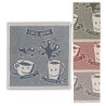 Paños de Cocina Jacquard Rizo Tazas Algodón 50x50 Pack 4