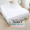 Protector Colchón Tencel Pantalón Cama Articulada Gemelar Forma V Largo 180 y altura 15 cm Impermeable Transpirable Royal