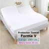 Protector Colchón Tencel Pantalón Cama Articulada Gemelar Forma V Largo 180 y altura 25 cm Impermeable Transpirable Royal