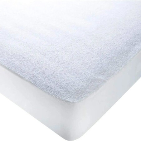 Detalle Protector Colchón Cama Articulada Pantalón V Rizo Algodón Impermeable transpirable Largo 180 cm Alto hasta 15 cm