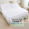 Protector Colchón Rizo Algodón Pantalón Cama Articulada Gemelar Forma V Largo 190 y altura 10 cm Impermeable Transpirable Royal