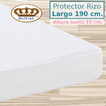 Protector Colchón Forma V Pantalón Cama Articulada Rizo Algodón Impermeable transpirable Largo 190 cm Alto hasta 15 cm