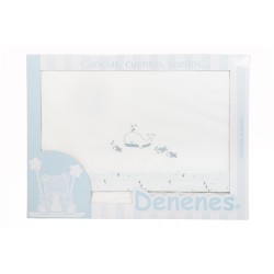 Sábana de bebé de Denenes Ballena Azul