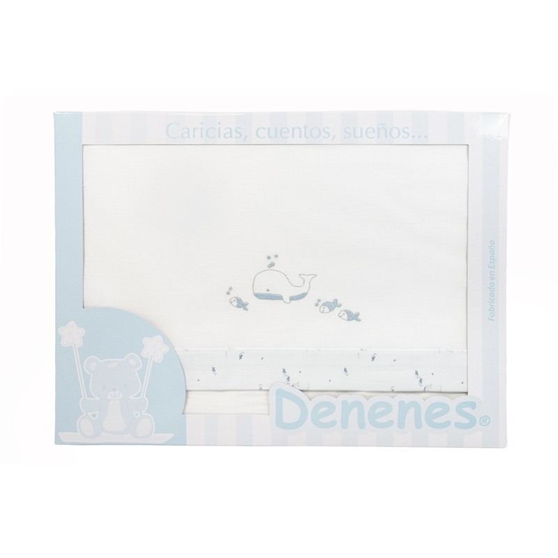 Sábana de bebé de Denenes Ballena Azul