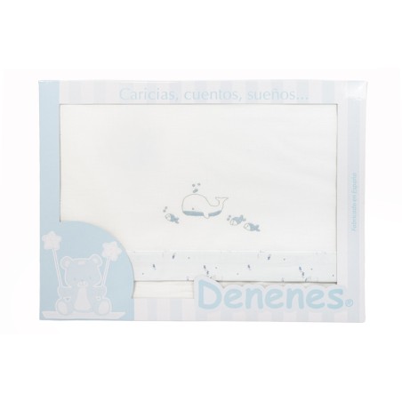 Sábana de bebé de Denenes Ballena Azul