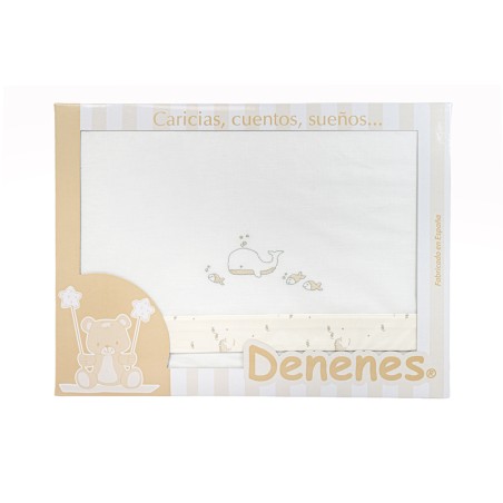 Sábana de bebé de Denenes Ballena Beig