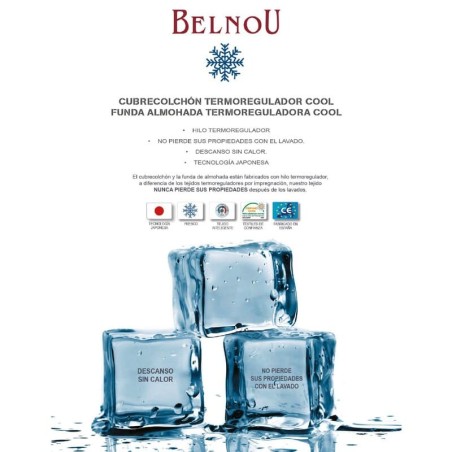 Funda almohada impermeable Cool 100% algodón Belnou