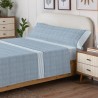 Juego de Sábanas 100% Algodón Jimena Azul  Serena Cotton Luxe