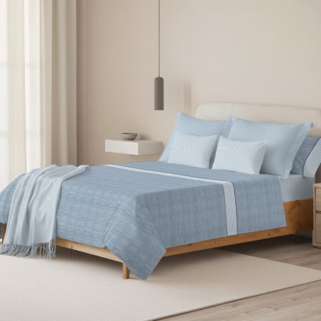 Juego de Sábanas Jimena Azul 100% Algodón Serena Cotton