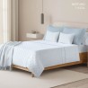 Juego de Sábanas Neptuno Azul Serena Cotton Luxe 100% Algodón
