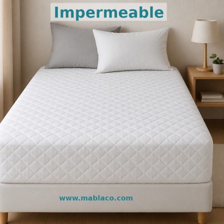 Cubre Colchón Acolchado Ambar 1 laterales impermeables Fabricada A medida , ideal colchones especiales