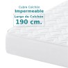 Cubrecolchón Impermeable Nube Belnou para Largo de Colchón 190 cm
