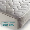 Cubrecolchón Reversible Marriot Rizo / Tela Belnou para Largo de Colchón 190 cm