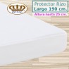  Protector Colchón Forma H Cama Articulada Rizo Algodón Impermeable transpirable Largo 190 cm Alto hasta 25 cm