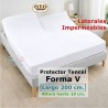 Protector Colchón Cama Articulada Pantalón Forma V Tencel Largo 200 Altura 10 LATERALES IMPERMEABLES Royal