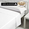 Sábana Encimera Blanca 100% Algodón 144 hilos Largo 310 cm ideal para largos de colchón de 240 cm