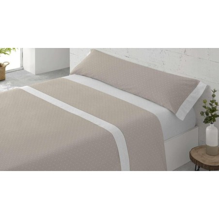 Juego de Sábanas Hugo Beige Paduana