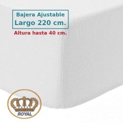 Sábana bajera de franela de algodón largo especial 220 cm y altura 40 cm Royal