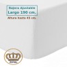 Sábana bajera de franela de algodón largo especial 190 cm y altura 45 cm Royal
