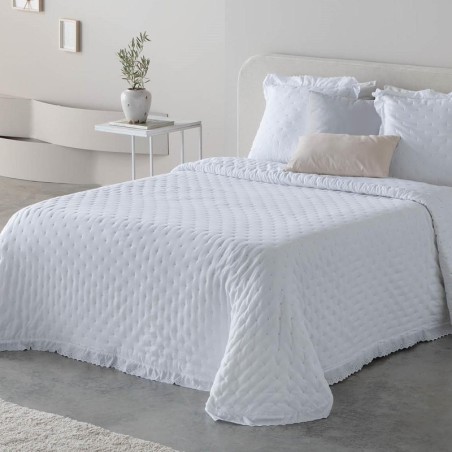 Colcha Bouti con Puntilla Adelia Blanco Fundeco