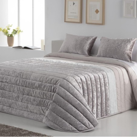 Colcha Bouti Jacquard Terciopelo Boston Beige Fundeco