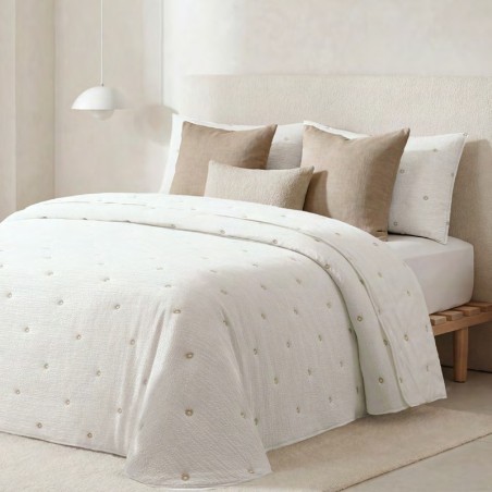 Colcha Bouti Bordada Lora Blanco Fundeco