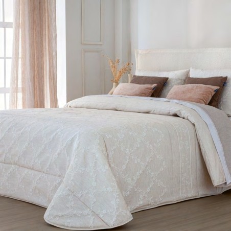 Colcha Bouti Jacquard Candy Beige Fundeco