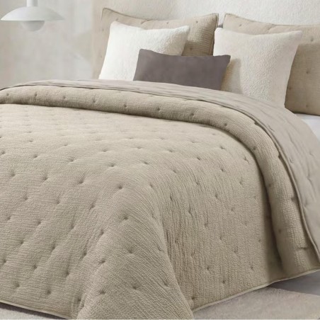 Edredón Comforter Bordado Britanie Beige Fundeco