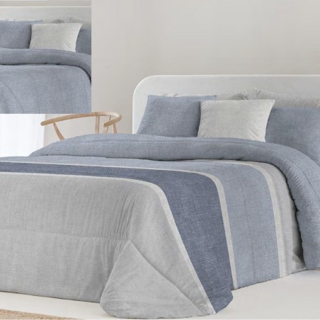 Edredón Comforter Reversible Dairon Azul Fundeco