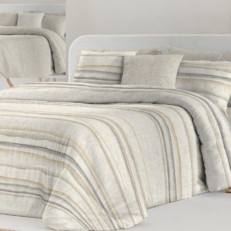 Edredón Comforter Reversible Gael Beige Fundeco