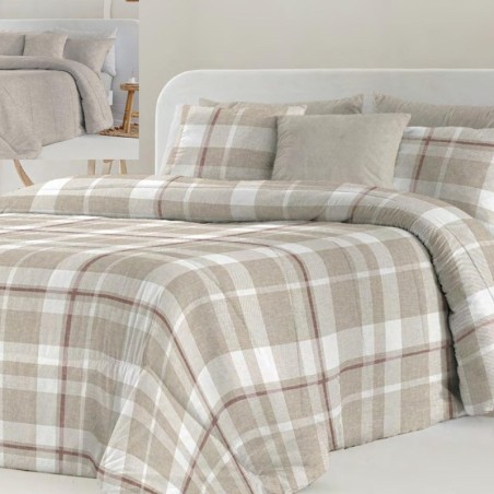 Edredón Comforter Reversible Lea Beige Fundeco