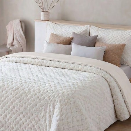 Edredón Comforter Terciopelo Rabbit Cleo Natural Fundeco