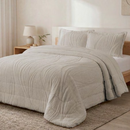 Edredón Comforter Terciopelo Rabbit Dehesa Beig Fundeco