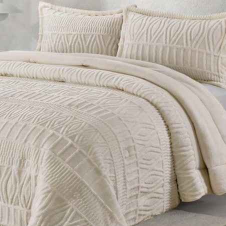 Edredón Comforter Reverso Sedalina Risco Beig Fundeco