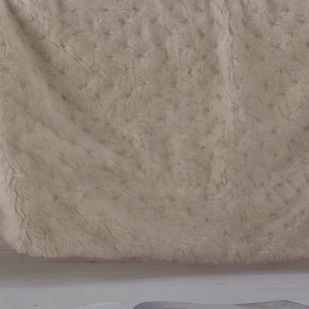 Plaid con Borreguillo Sherpa Leonard Rosé Antilo, detalle del tejido