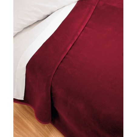 Manta Lisa Piel Granate