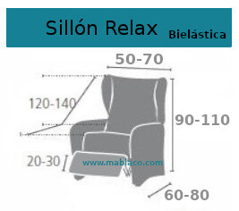 Medida Funda Sillón Relax Bronx Lycra