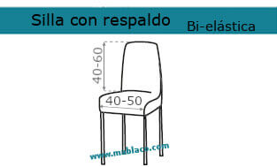 Funda de Silla con respaldo Bielástica Bali