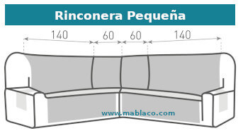 Medida Funda de Sofá Hiper-elástica Rinconera pequeña Milos