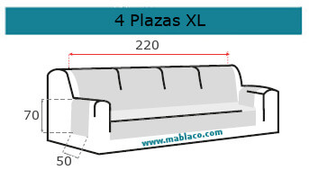 Funda Cubre Sofá 4 plazas XL GEO