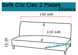Funda Sofá Clic Clac 2 plazas Teide