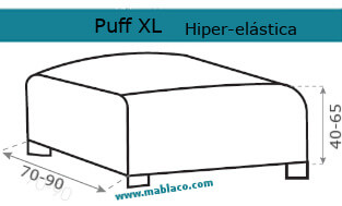 Funda Puff XL Hiper-Elástica Milos
