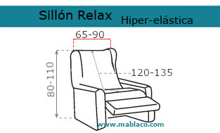 Medida Funda Sillón Relax Milos Hiper-Elástica