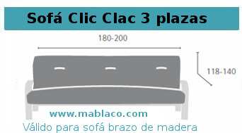 Funda Sofá Clic Clac 3 plazas