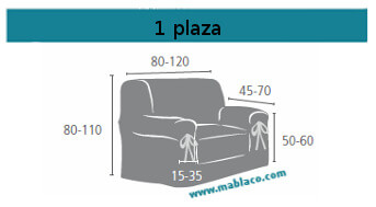 Medida Funda Sofá Lazos 1 plaza