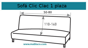 Funda Sofá Clic Clac 1 plaza